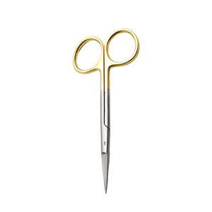 Tijeras quirúrgicas de alta calidad, mango recto chapado en oro de 4,5 pulgadas, tijeras para sala de Cirugía de Hospital quirúrgico Dental - Product Image 6