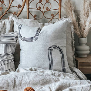 Plain Handmade Embroidery <b>Cushion</b> Case Cover <b>Cushion</b> Cover 100% Cotton <b>for</b> Home Decorative Sofa Couch OEM Made in Vietnam - Product Image 2