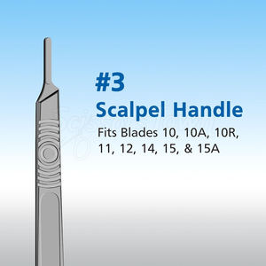 Poignée de bistouri réutilisable en acier inoxydable pour fixation de lame chirurgicale et procédures médicales professionnelles - Product Image 2