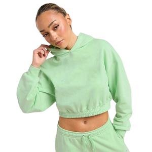 Vêtements décontractés Hiver Femmes Survêtement Épais Polaire Premium Tissu Chaud Coupe Ample Crop Sweat À Capuche Avec Pantalon Idéal pour la Mode Hiver - Product Image 2