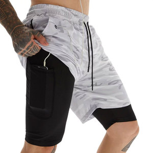 New Arrival Unique Design Men Mesh Double <b>Layer</b> Shorts Custom Logo Men Workout Double <b>Layer</b> Shorts For Sale - Product Image 6