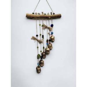 Handmade Rustic Boho Wind <b>Chimes</b> Beaded Country Farmhouse Dcor Set of 5 Pieces - Product Image 1