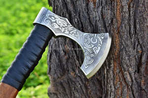 Tomahawks แกนดามัสกัสสีเงินอเนกประสงค์สำหรับงานอุตสาหกรรม - Product Image 3