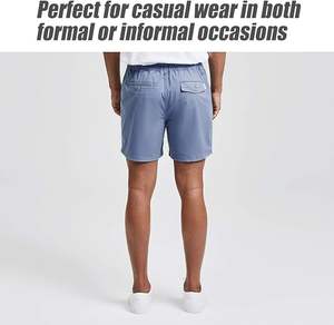 Pantalones Cortos Deportivos Casuales de Algodón para Hombre, Estilo Nuevo, Diseño Sólido, para Correr, Gimnasio, con Cordón, Pantalones Cortos Lisos al por Mayor - Product Image 3