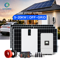Kit d'alimentation hors réseau Tianon 20 kW 48 V à phase divisée en silicium monocristallin avec système de stockage d'énergie autonome MPPT