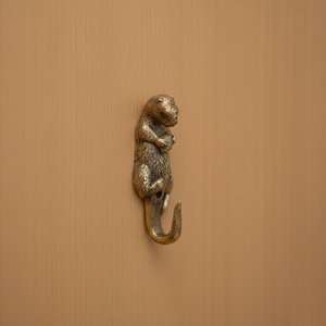 Porte-manteau mural vintage en forme d'éléphant, finition laiton antique, décoration animale pour entrée de maison, chambre à coucher. - Product Image 6