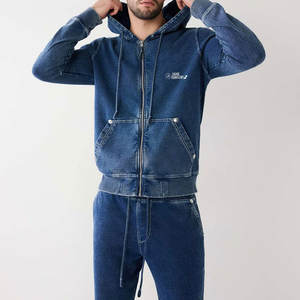 Servicio OEM, MOQ Bajo, Diseño de Logotipo Personalizado, Chándales Casuales con Capucha, Lavado Ácido, 100% Algodón, Ligeros, Duraderos y Transpirables para Hombre - Product Image 3