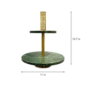 Support à gâteau en marbre naturel de grande qualité à prix raisonnable pour les maisons inspirées de l'éco-responsabilité mettant en valeur les matières premières et la beauté classique - Product Image 2