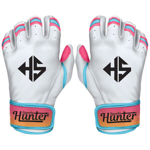 Guantes de bateo de béisbol personalizados de alta calidad profesional gran oferta de cuero de béisbol para hombre guantes de bateo de puño corto - Product Image 1