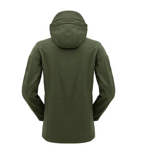 <b>Men's</b> Hooded Zipper Closure <b>Waterproof</b> Softshell <b>Jacket</b> with Fleece Lining <b>Lightweight</b> Thermal Winter Outdoor Casual <b>Jackets</b> - Product Image 6