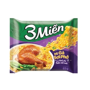Fideos Instantáneos 3Mien Sabor Pollo Estilo Pho, Paquete de 65g, Hecho en Vietnam, Serie Gold - Product Image 1