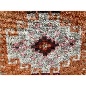 Turkish <b>Rug</b>, 2.7x12.2 ft <b>Runner</b> Vintage <b>Rug</b>, Herki Orange Brown Solid <b>Rug</b> - Product Image 5