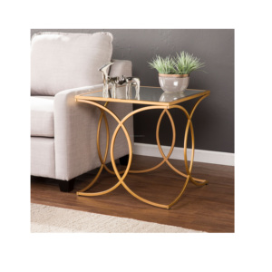 Mesas auxiliares y de café de metal modernas de diseño personalizado, acabado pintado en oro para decoración de comedor y sala de estar, muebles para el hogar - Product Image 5