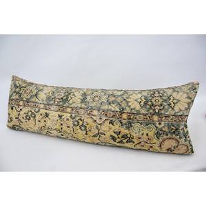 หมอนสไตล์จีนโบราณ ขนาด 16x48 นิ้ว สีเบจ ทำจากขนสัตว์ เป็นมิตรต่อสิ่งแวดล้อม กันลื่น ถอดซักได้ ปิดด้วยซิป - Product Image 5