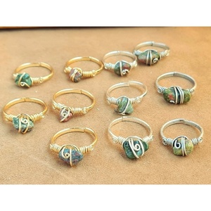 Gold and Silver Plated Fashion <b>Rings</b> with Natural Stone Detail for Resale - Product Image 1