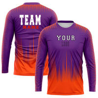 Jersey Sepak Bola Kualitas Tinggi Terbaru, Dapat Disesuaikan, 100% Poliester Sublimasi, Pakaian Olahraga Lengan Panjang Pria Grosir
