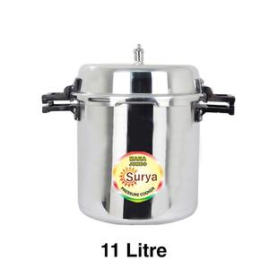 Cuisinière à pression Surya en aluminium commercial de 75 litres, compatible avec le gaz, écologique, avec couvercle (argent) - Product Image 4