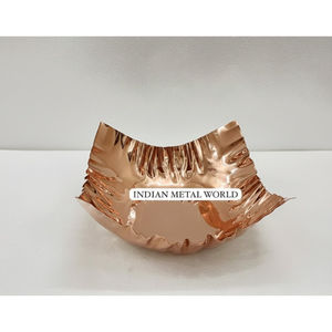 Plat en cuivre martelé à la main, écologique, très vendu, forme ovale, décoratif, couleur or rose, bol à chocolat pour la décoration de la maison et l'utilisation hôtelière - Product Image 3