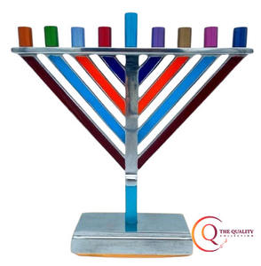 เชิงเทียนฮานุกกะห์ทำมือเหล็กสีน้ำเงินทันสมัย ของตกแต่งทางศาสนาชาวยิว ที่วางเทียนคริสต์มาส สำหรับโอกาสวันเกิด - Product Image 5