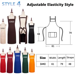 Lona de algodón estampado impermeable Chef trabajo niños cocina delantal logotipo personalizado con bolsillos para hombres y mujeres - Product Image 5