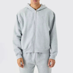 Ensemble de survêtement 2 pièces personnalisé avec logo, respirant, en molleton pour homme, comprenant un sweat à capuche et un pantalon de jogging - Product Image 2