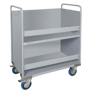 รถเข็นแฟ้มเอกสารสแตนเลสสองชั้นขนาดเล็กสำหรับจัดระเบียบสำนักงาน - Product Image 2