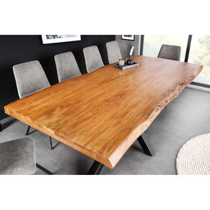 Nuevos muebles de comedor industrial, mesa de comedor ovalada de madera de mango para sala de estar, restaurante, hogar, oficina y juego de mesa de comedor - Product Image 3