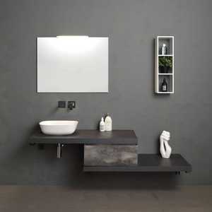 Étagère de salle de bain en métal de 49 cm, support élégant pour étagères de présentation Vieste - Product Image 3