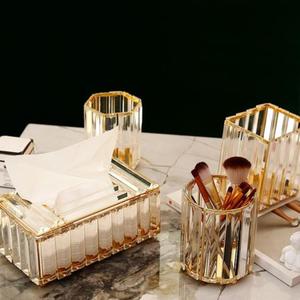 ผู้ถือเนื้อเยื่อเรซินที่ได้แรงบันดาลใจโบราณที่มีการตกแต่งโลหะจางและเหมาะสำหรับการตกแต่งห้องวินเทจหรือแบบชนบทในราคาที่ต่ำมาก - Product Image 1