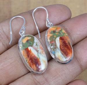 Oyster cobre turquesa 925 plata esterlina pendiente de piedras preciosas naturales mes de diciembre piedra natal joyería hecha a mano regalo para ella - Product Image 5