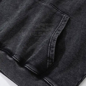 Usine de sweats à capuche en détresse lavés à l'acide à faible quantité minimale de commande meilleure conception de qualité hommes sweats à capuche lavés à l'acide - Product Image 6