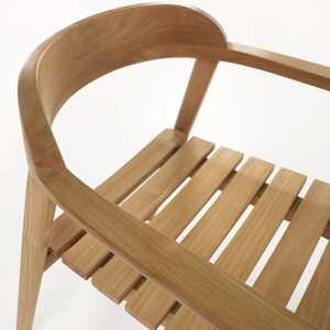 Chaise de salle à manger extérieure, meubles de jardin en teck, Patio extérieur, chaise de jardin avec coussin résistant à l'eau, vente complète, chaise d'hôtel - Product Image 3