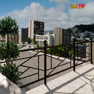 Barandillas de Balcón de Hierro Forjado y Acero para Villas, Diseño Moderno con Detalles Decorativos, Estructura Duradera y Estilo Elegante - Product Image 4