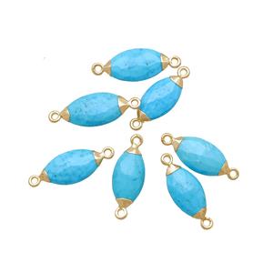 ขั้วต่อทองแดงชุบทอง8X14มม. สำหรับทำเครื่องประดับอัญมณีสีเขียว - Product Image 6