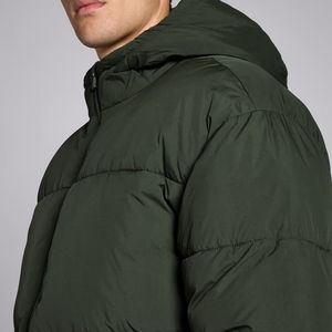 Chaqueta de Invierno para Hombre, Estilo Urbano con Cuello Alto, Prenda Exterior Transpirable y Resistente al Agua con Estampado de Letras - Product Image 4
