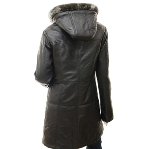 Stylish Women's PU Leather Jacket Fur Collar Hood Custom Design High Quality Different Colors for Autumn Jacket for Ladies - Product Image 3