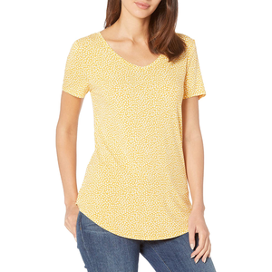 Gran oferta, servicios personalizados de OEM, camisetas transpirables de último estilo para mujer, botón informal a rayas, ajustado, estampado ligero - Product Image 1