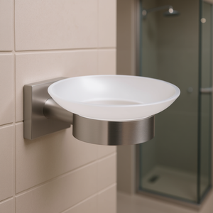 FUJI Brushed Silver FJ11 38 Wall-Mounted <b>Soap</b> <b>Holder</b> 11x13x5.4cm Bath & Toilet Supplies - Product Image 3
