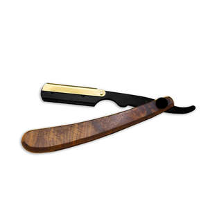 Rasoir de barbier à bord droit réglable personnalisé Rasoirs durables à gorge coupée de qualité salon avec manche en bois - Product Image 3