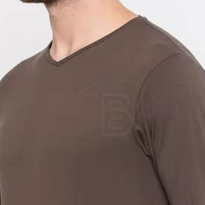 Slim Fit <b>Men</b> V-Neck <b>Long</b> <b>Sleeve</b> <b>T</b>-<b>Shirt</b> Stretchable Breathable Everyday Wear <b>Men</b> Clothing V-Neck <b>Shirts</b> - Product Image 6