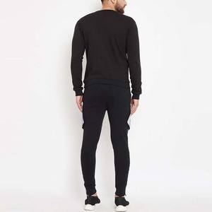 ชุดกีฬาผ้าฟลีซผ้าฝ้าย100% สีพื้นสำหรับผู้ชายระบายอากาศได้ดี100% สำหรับฤดูหนาว - Product Image 3