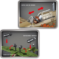 Kit de construction d'avion de chasse britannique Spitfire 1/35, modèle en briques, jouet d'avion, ensemble de blocs de construction en plastique