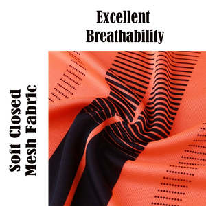 Ensemble d'entraînement de football personnalisé, écologique, extensible, à séchage rapide, respirant, léger, en tissu doux, uniforme à manches courtes, OEM disponible - Product Image 5