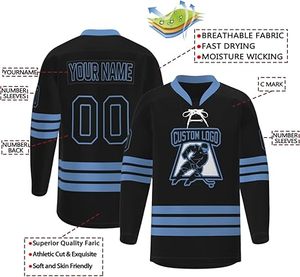 ชุดเสื้อเจอร์ซีย์ฮ็อกกี้น้ำแข็งตามสั่งชุดเครื่องแบบซับลิเมตติ้งผ้าทอลายทแยงสำหรับสโมสรขายส่ง - Product Image 4