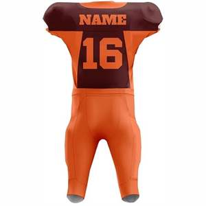 บริการ OEM ชุดอเมริกันฟุตบอลโพลีเอสเตอร์แบบซับลิเมชั่น รุ่นใหม่ล่าสุด ขนาดสั่งทำได้ ระบายอากาศ แห้งเร็ว สำหรับทุกเพศ - Product Image 6