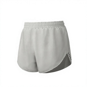 Custom Polyester Quick Dry Men's Light Gray Polyester Quick Dry Running <b>Shorts</b> Elastic Waist Solid Color Casual Sport <b>Short</b> - Product Image 1
