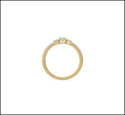 แหวนเพชรเม็ดเดี่ยวทรงโซลิแทร์ประดับมรกตทอง 9k แท้จากโรงงาน ทนทาน ประดับเพชรเลี้ยงในห้องปฏิบัติการ 0.5-0.52 กะรัต ได้รับการรับรองจาก IGI สี EF ความสะอาด VS-VVS เครื่องประดับคุณภาพสำหรับผู้หญิง - Product Image 2