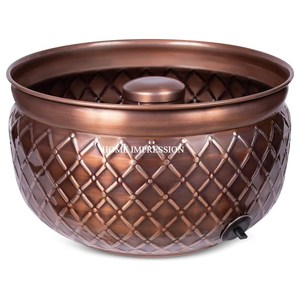 Top Selling Handmade Shape Garden Decoration Highly Demanded <b>Large</b> Blue Color Powder Coated Eco-Friendly Metal Hose <b>Pot</b> India - Product Image 6