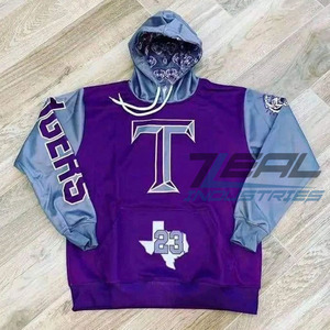 Sublimación sudaderas con capucha jerséis poliéster pullover cremallera algodón sudaderas con capucha impresión personalizada bordado hecho en Pakistán - Product Image 1