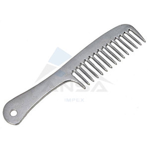 Wholesale High Quality Horse Grooming Kit Stainless Steel <b>Curry</b> <b>Comb</b> Mane/Tail Pulling Grip Professional Equine Care Cleaning - Product Image 1